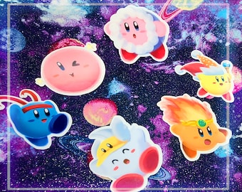 Kirby Hat Stickers | Soild & Clear Vinyl