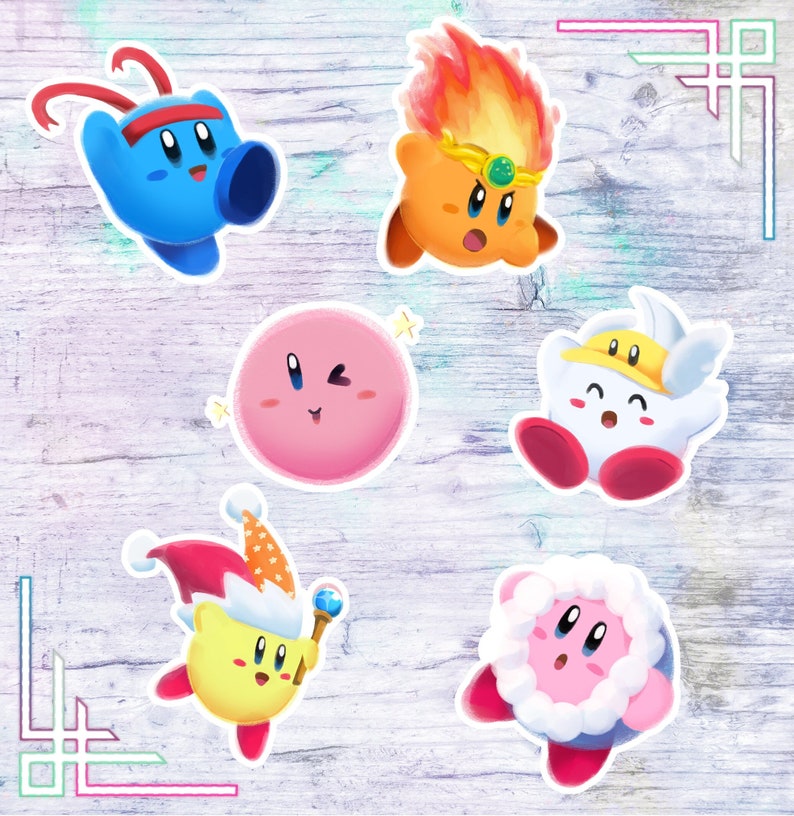 Kirby Hat Stickers Soild & Clear Vinyl image 2