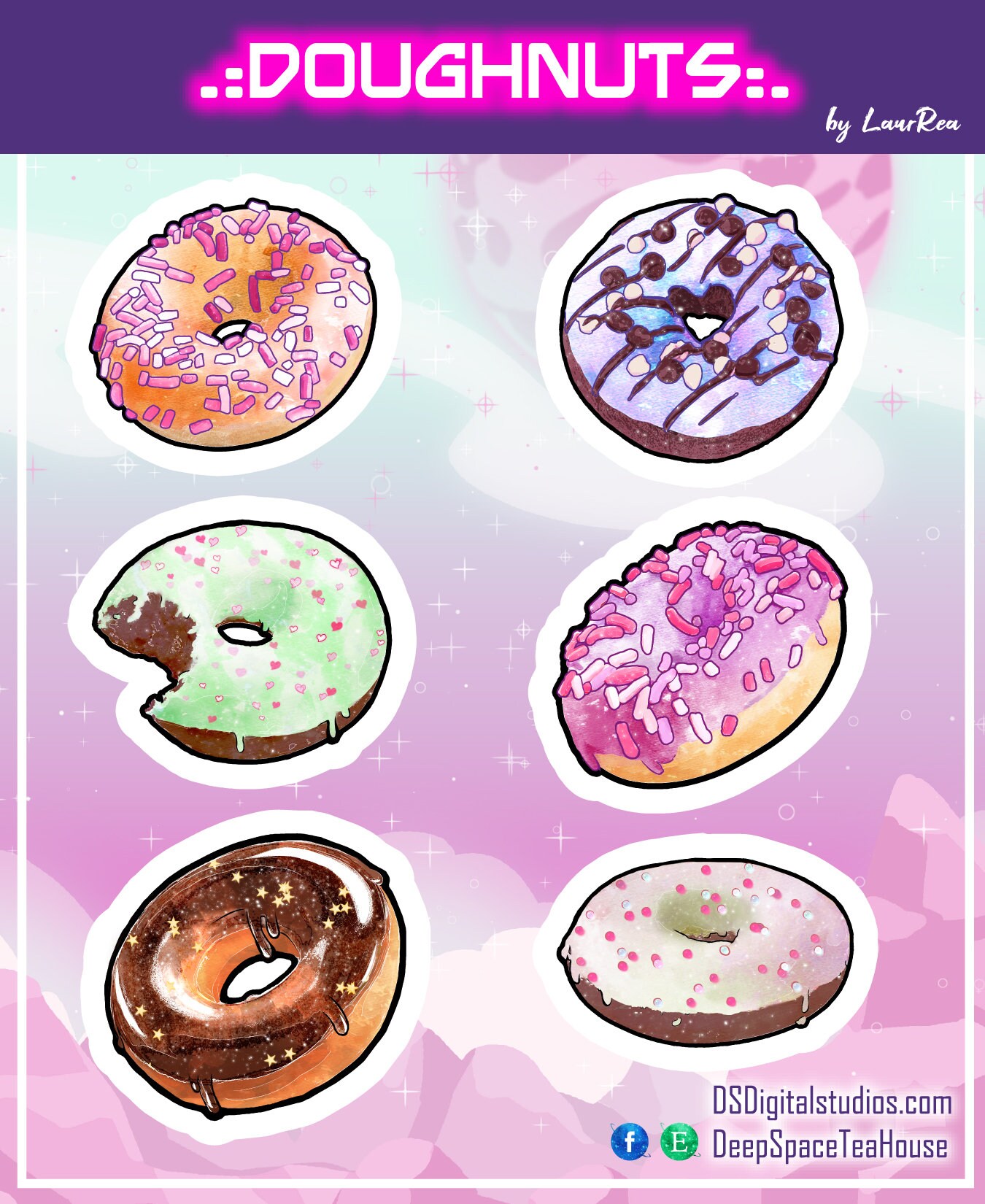 Sticker Doughnut Count Doughnut Sticker Sheet - Etsy