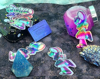 Wave Suit Luna Sticker | Holographic