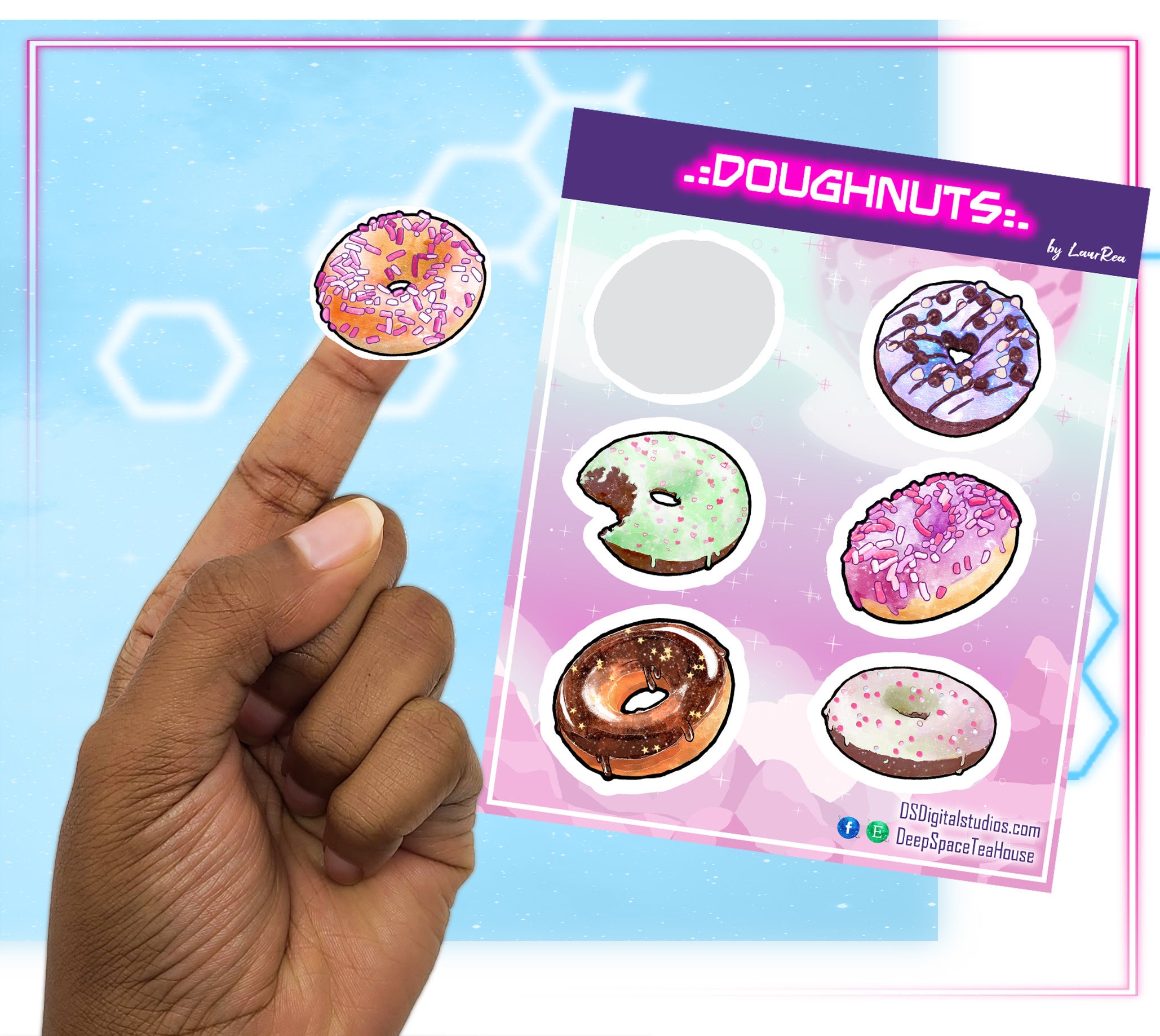 Sticker Doughnut Count Doughnut Sticker Sheet - Etsy