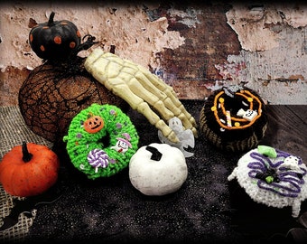 Halloween Knit Doughnuts