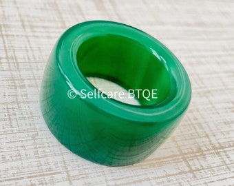 Emerald Jade Thumb Finger Ring | Mens