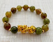PiXiu Jade Stone Attract Wealth Good Luck Feng Shui Bracelet