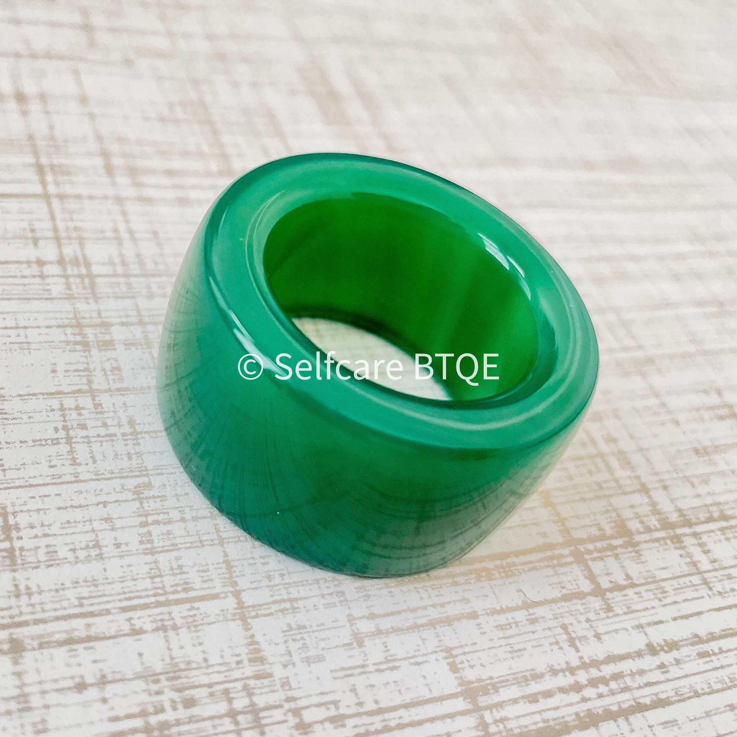 US 9 1/4 Jade Wide Tube Thumb Ring Emerald and Forest Green Authentic  Untreated Burmese Grade A Jadeite Jade/artisan Ring/handmade/mojr0061 - Etsy