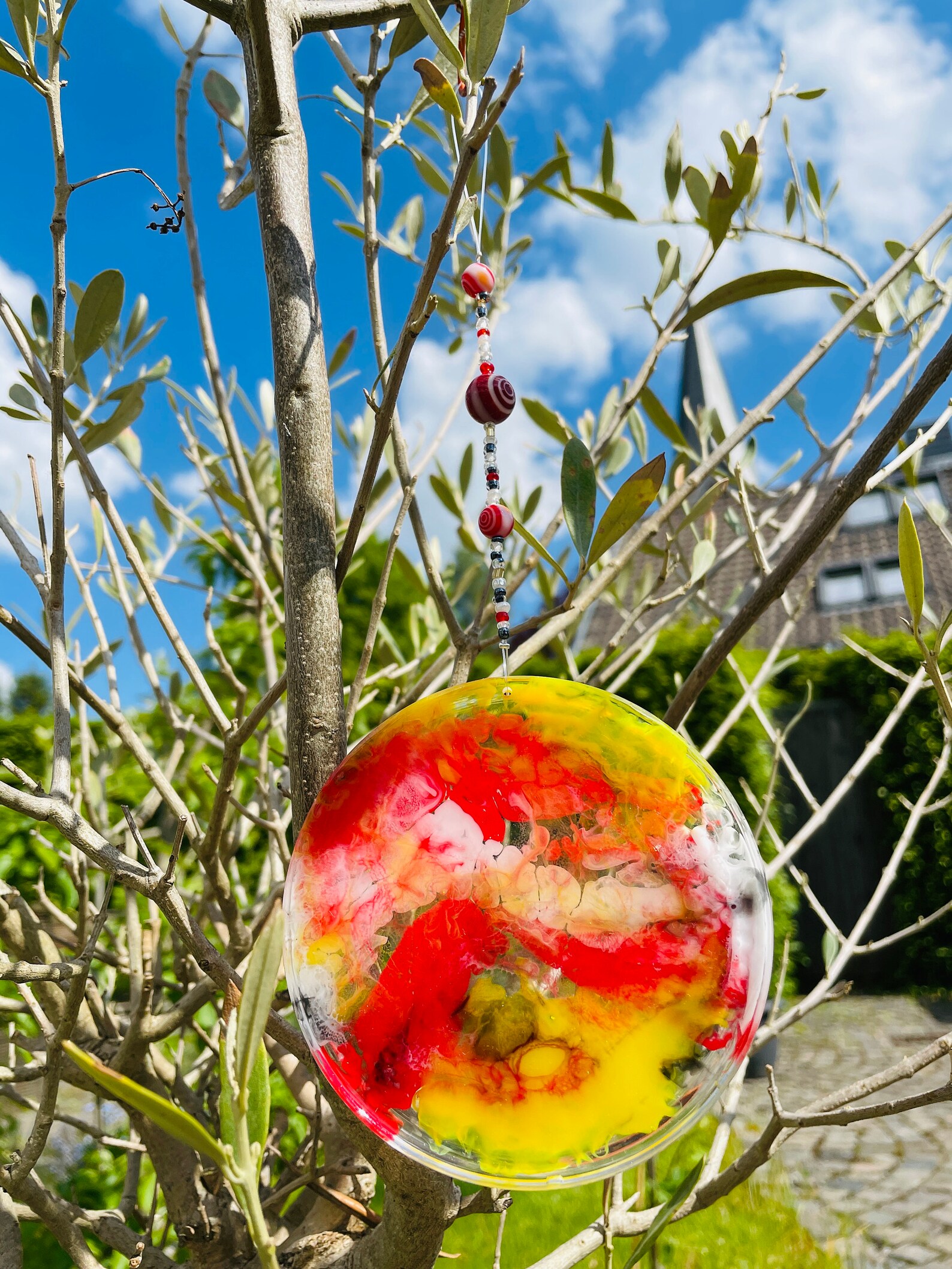 2 pcs. Suncatcher / sun catcher made of epoxy resin with glass Etsy