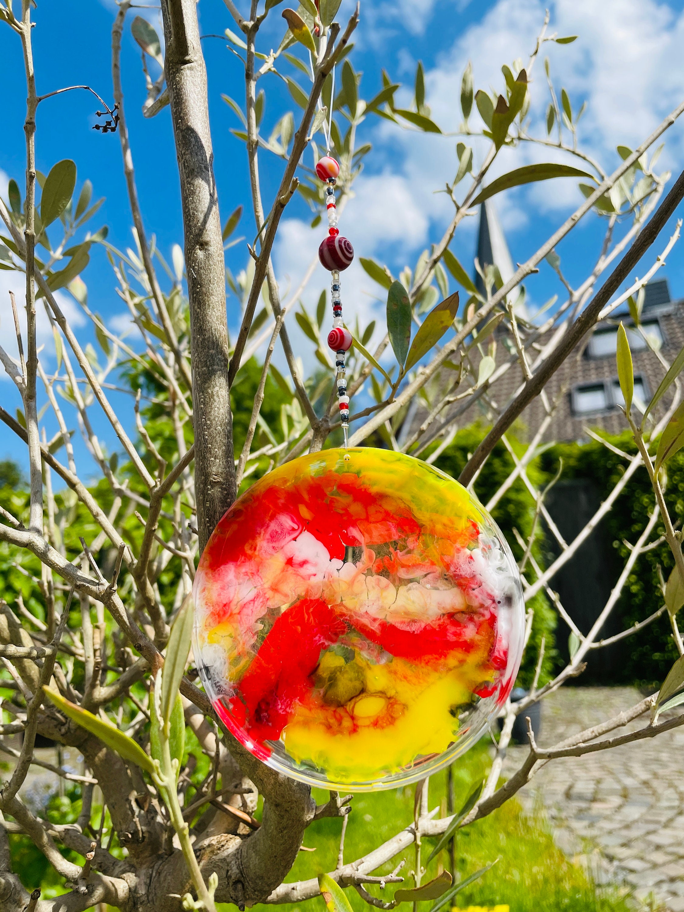 2 pcs. Suncatcher / sun catcher made of epoxy resin with glass Etsy