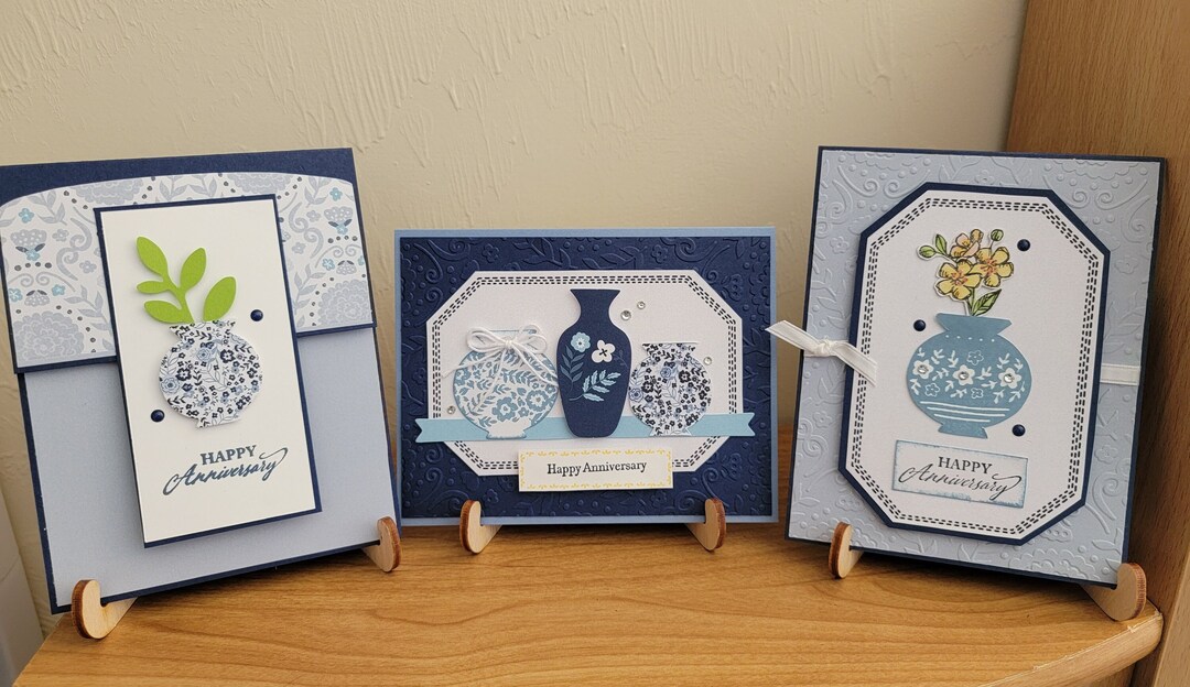Floral With Vases Happy Anniversary Cards/stampin up Paper Pumpkin ...