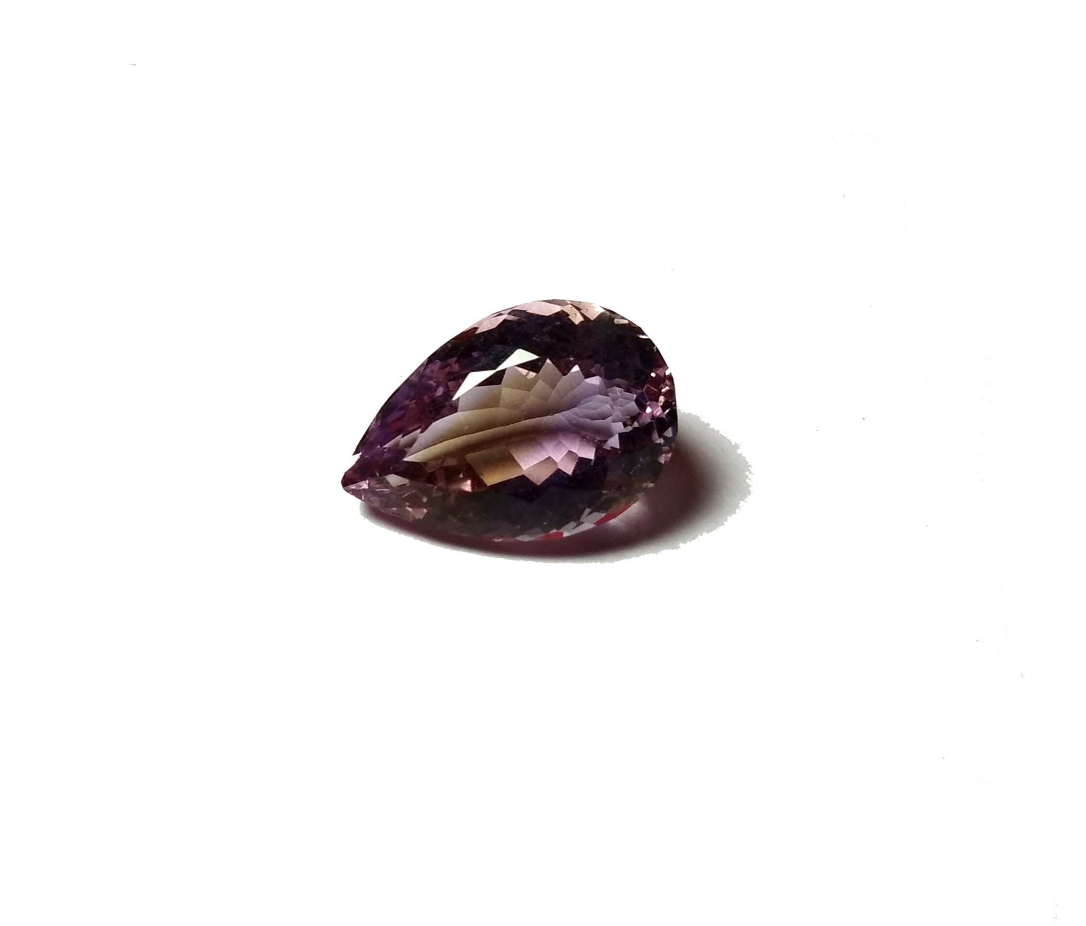 Oval Shape Bi-Color Ametrine 15 Ct Natural Faceted Purple Ametrine AAA Quality Faceted Ametrine Loose Gemstone Jewelry Making Stone