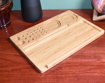 Large Bamboo Tray: Crafting Accessory Organizer (13.5")