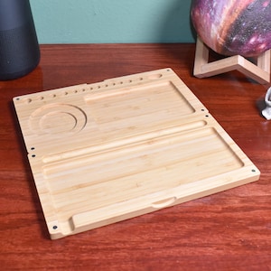 Kramerica Premium Magnetic Sidekick Rolling / Valet Tray - Premium Bamboo Rolling/Stash/Accessory Tray