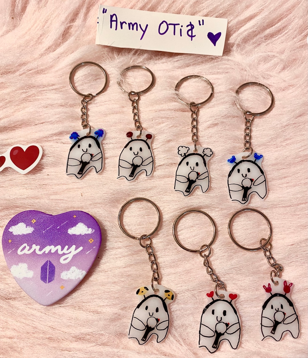 BTS ARMY Keychains otis the Gh0st Etsy Australia