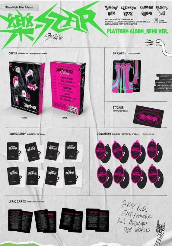 Stray Kids ROCK-STAR 8th Mini Album LiMited STAR + 2 Photobook Ver Set