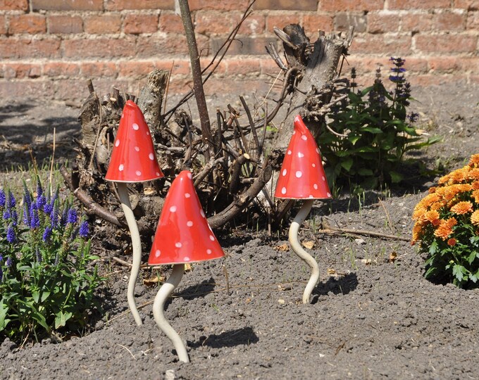 Keramik Pilze Dekopilze Gartendekoration getöpfert Etsy.de