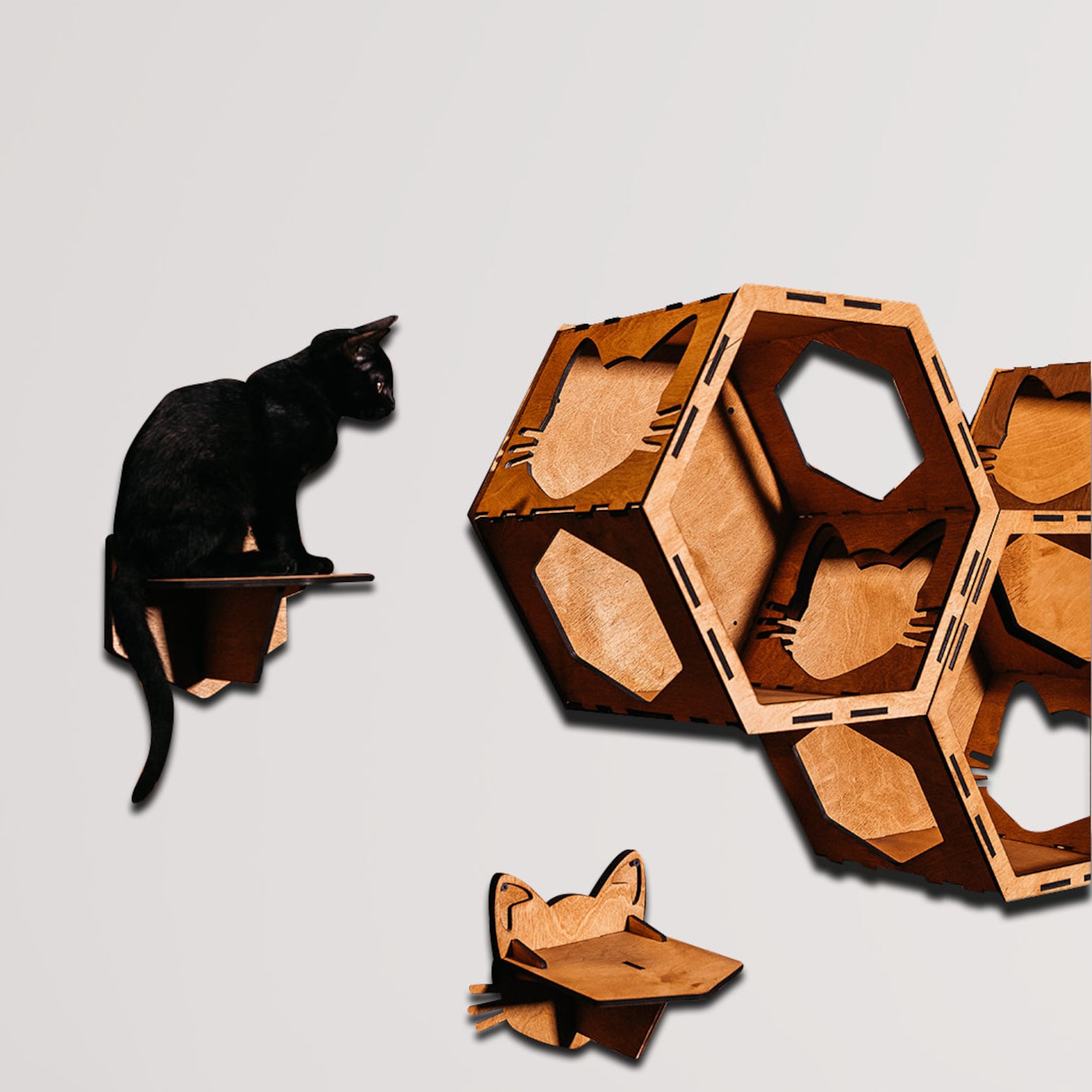 Wall Wooden Cat Furniture Cat Wall Bed Cat Gifts Cat Etsy