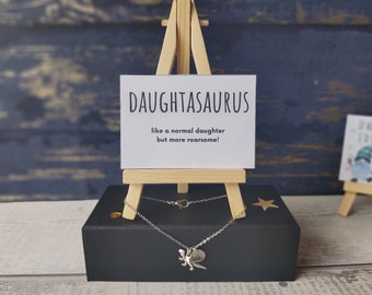 Dinosaur Daughter Personalised Bracelet, Daughter Christmas Jewellery, Daughter Bracelet, Personalised bracelet for friends