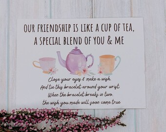tea gift You're my cup of tea teapot charm Teapot Bracelet tea lover gift wish bracelet friendship bracelet teapot jewellery