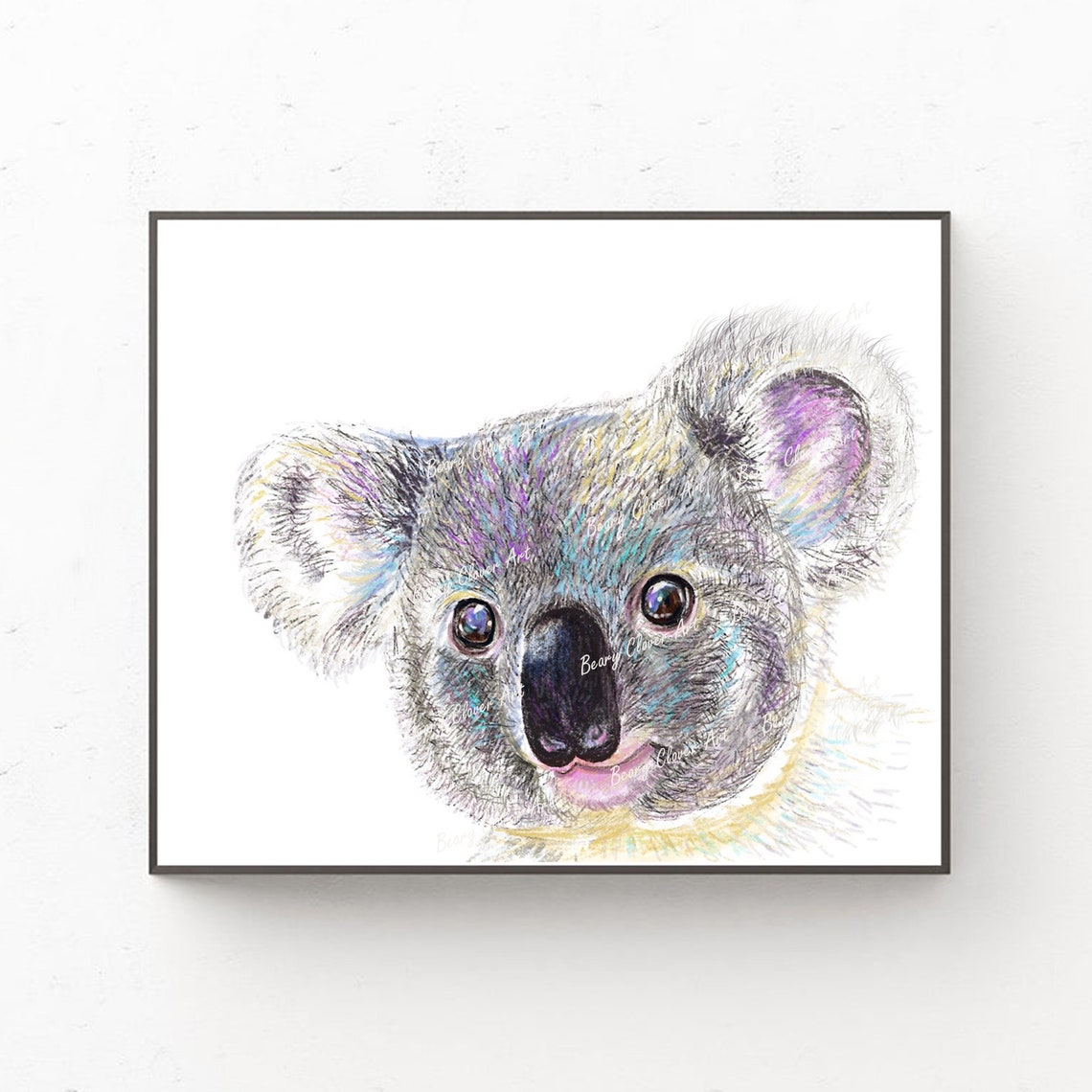 Digital Koala Print, Koala Wall Art, Koala Decor Wall, Koala Home Decor, Koala Painting, Digital
