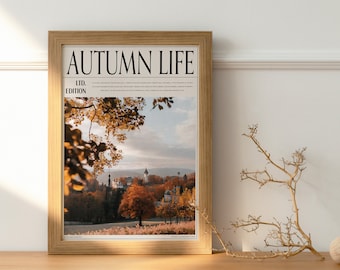Autumn-Inspired Fall Gallery Wall Art Digital Prints - Set of 4, 24x36 High-Resolution PDFs - Printable Wall Art - Instant Download