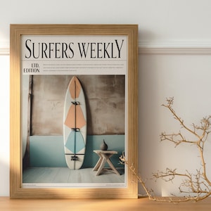 Surfbrett Wandkunst | 4er Paket | SOFORTIGER DOWNLOAD | Digitaler Download | 24x36 Printables