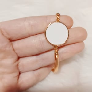 Rose Gold Sublimation Blank Bracelet: Alloy Zinc Jewelry