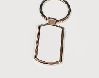 Rectangle Sublimation Keychain Blank, DIY Metal Plate