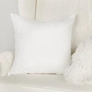 H-E Plain White Sublimation Blank Pillow Case Fashion Cushion Pillowcase Cover for Heat Press Printing Throw Pillow Covers (10pcs/pack), Size: 40