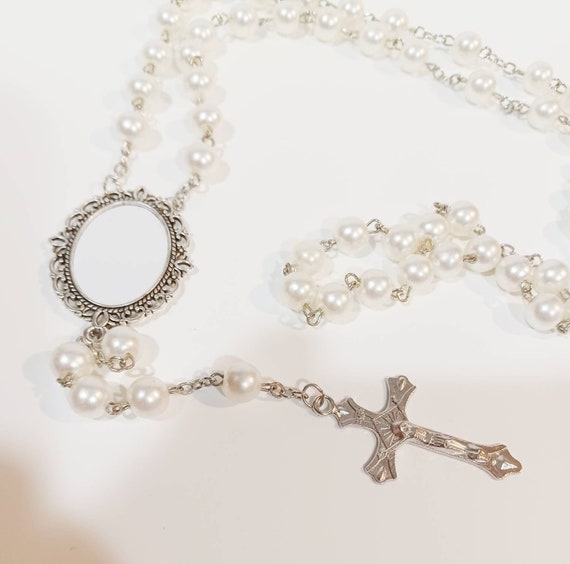 Sublimation Blanks Rosary Bracelet Memorial Bracelet Photo Gift Gifts for  Her 