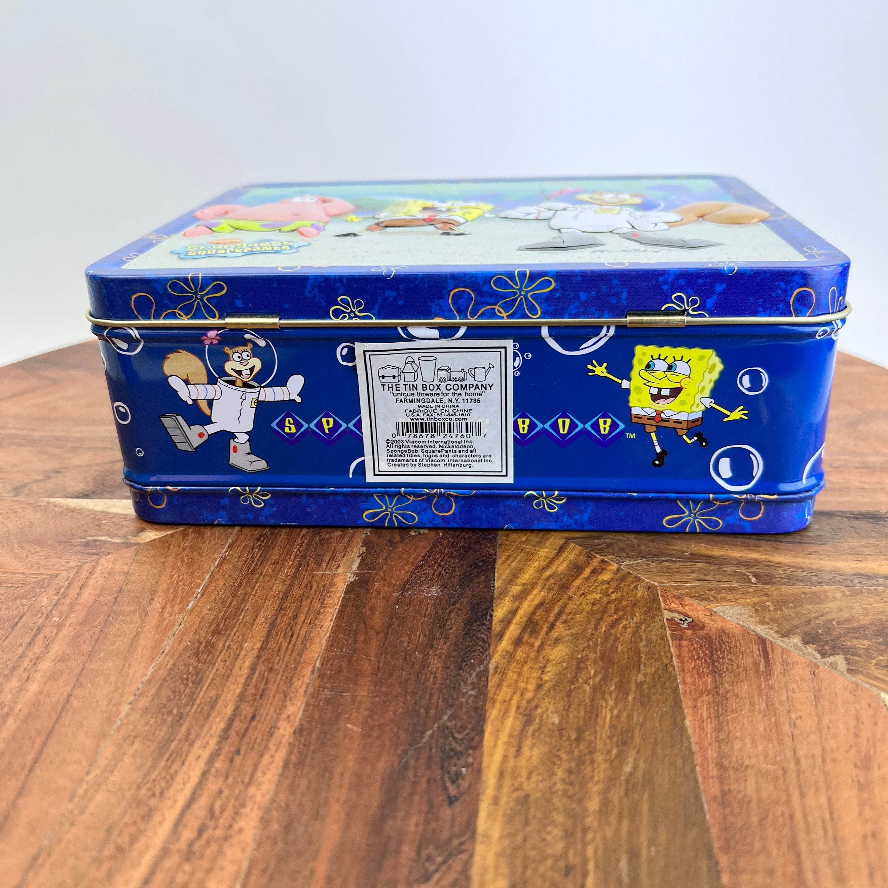 Spongebob Lunch Box Tin Sandy Cheeks Patrick Star Nickelodeon