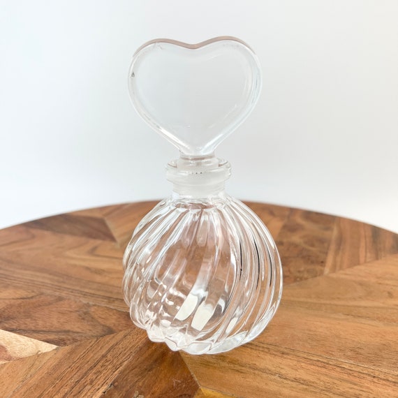 Vintage Glass Ornate Perfume Bottle With Glass Dauber… Gem