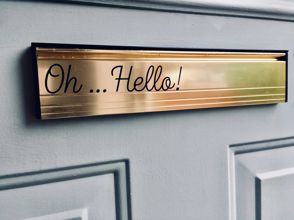 Oh... Hello Letterbox Vinyl Decal - Etsy UK