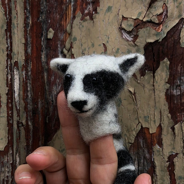 Waschbär Fingerpuppe für Kinder und Erwachsene zu spielen, lehren und zu dekorieren