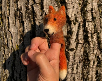 Fuchs Fingerpuppe für Kinder und Erwachsene zum Spielen, Lehren und Dekorieren