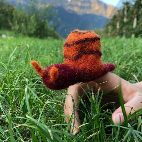 Schnecke Fingerpuppe für Kinder und Erwachsene zum Spielen, Unterrichten und Dekorieren