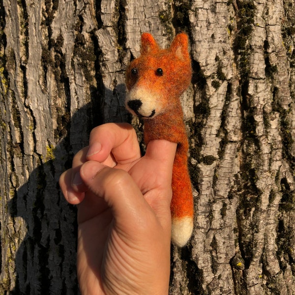 Fuchs Fingerpuppe für Kinder und Erwachsene zum Spielen, Lehren und Dekorieren