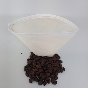 Filtro de café, Bianco, número dos, reutilizable, lino, ecológico