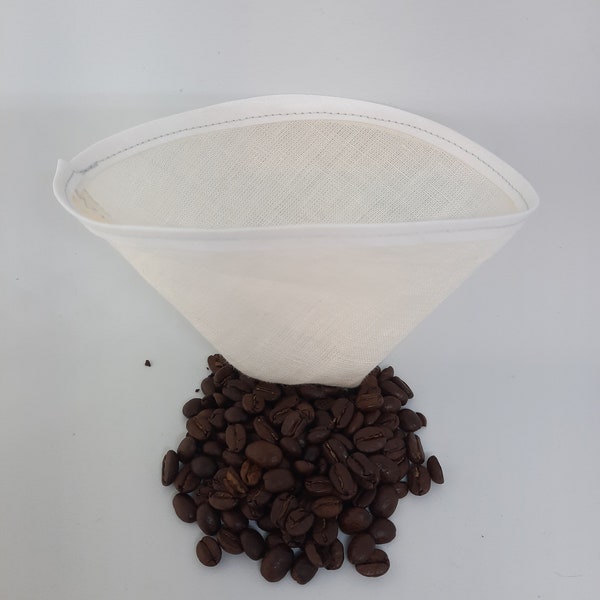 Coffee filter, Bianco, number two, reusable, linen, eco-friendly