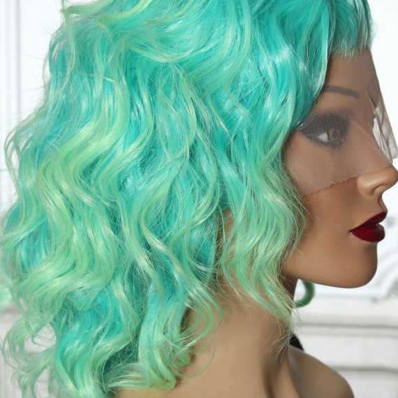Green drag cheap wig