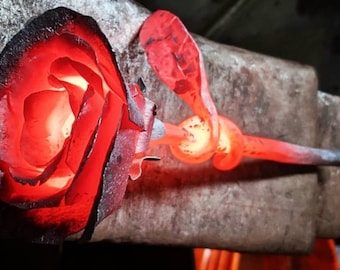 IJzeren roos met lange steel