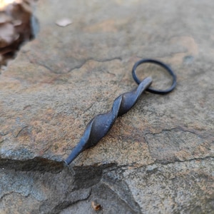 Hand Forged Twist Keychain