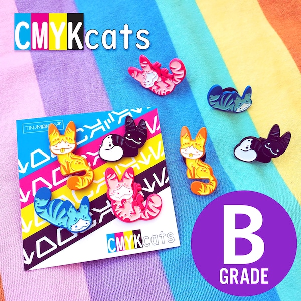 B-GRADE CMYKcats Lothcat Enamel Pins