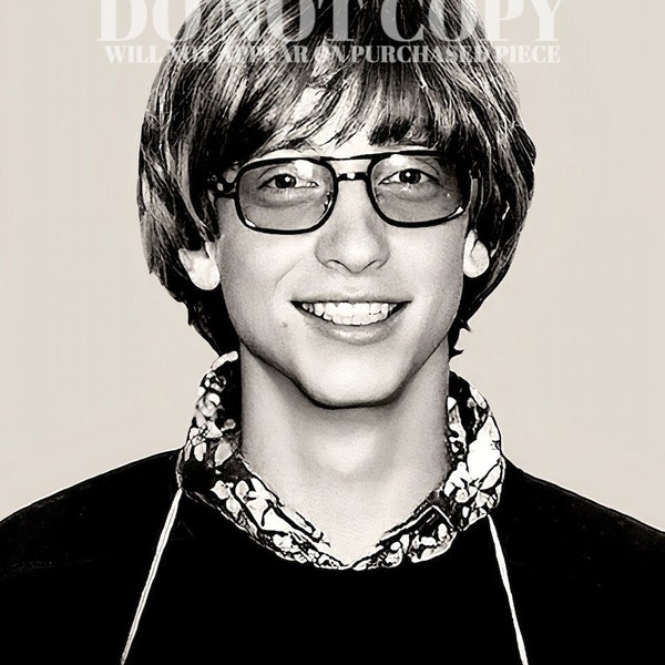 Bill Gates Young Etsy