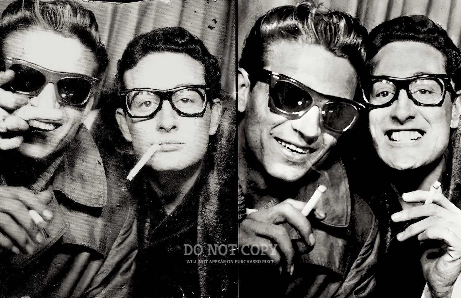 Buddy Holly Waylon Jennings Stunning 1959 Full Photo Booth Etsy Canada