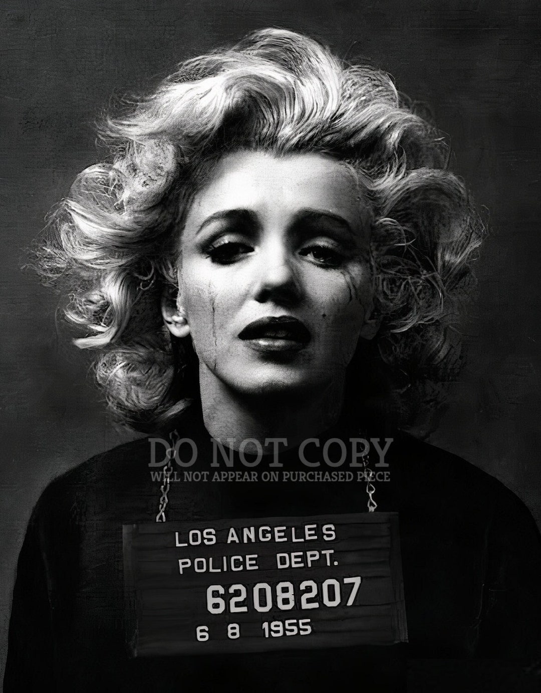 Marilyn Monroe Mugshot Photograph 11 X 14 Stunning Mug Shot Etsy