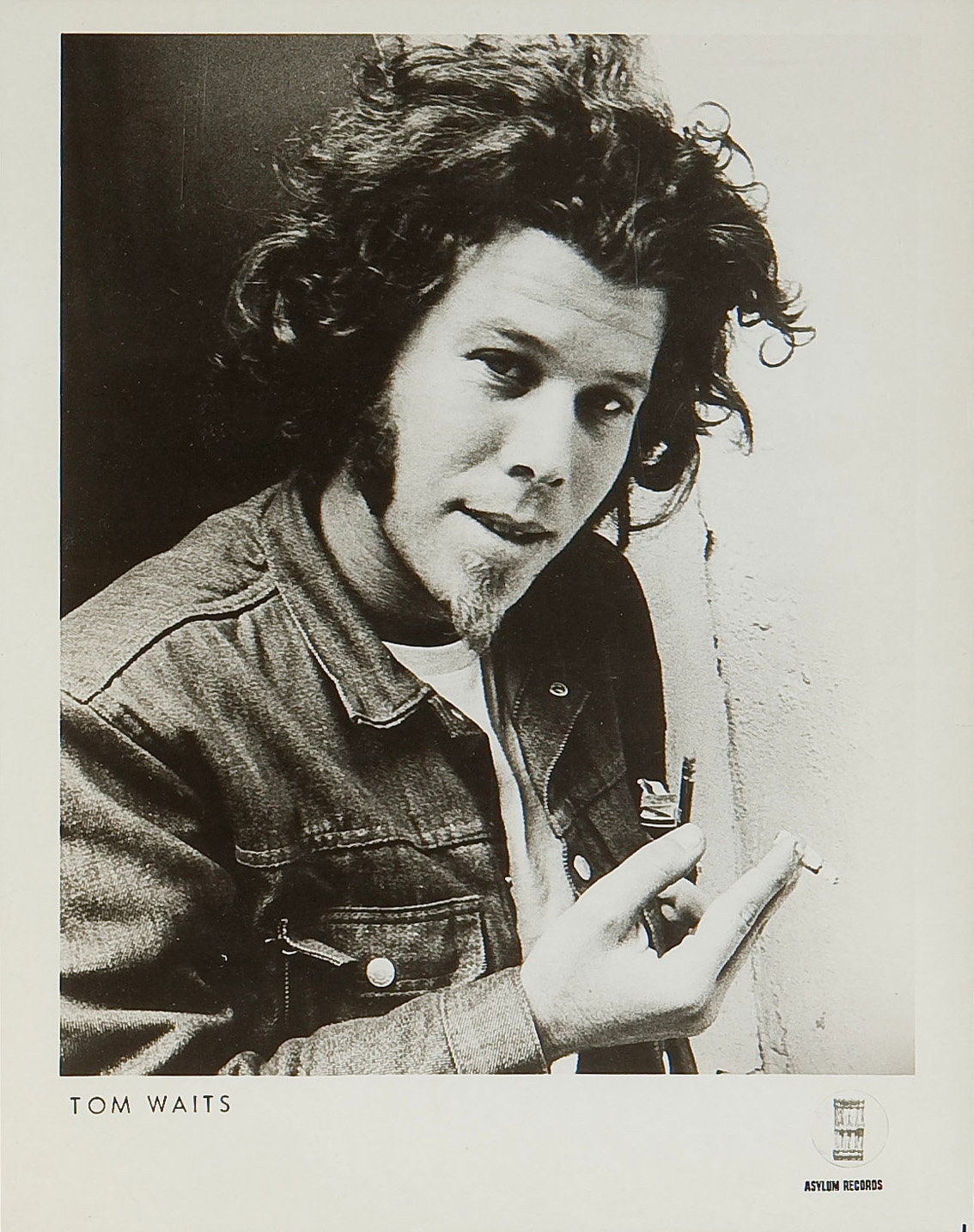 Tom Waits Photograph 11 X 14 Stunning 1973 Asylum Records Etsy