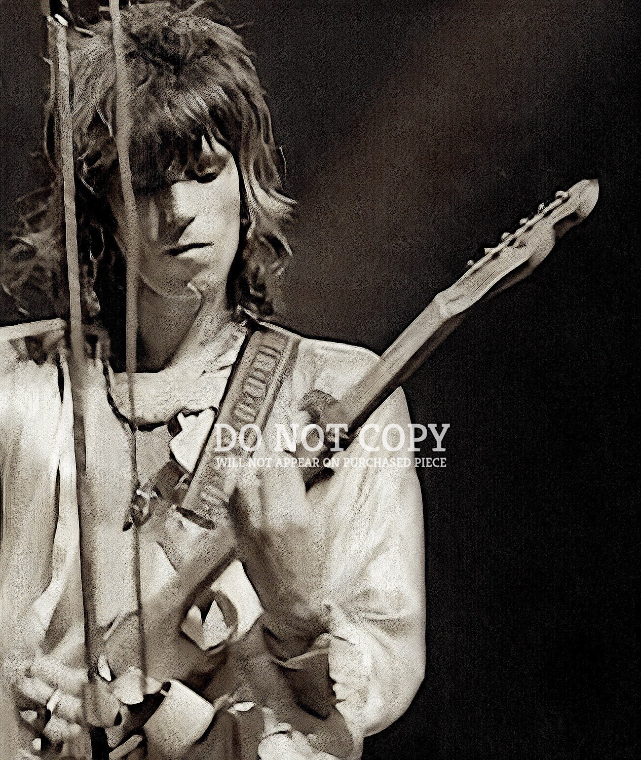 Collectable Concert Photograph Of Keith Richards In Art Gallery Frame