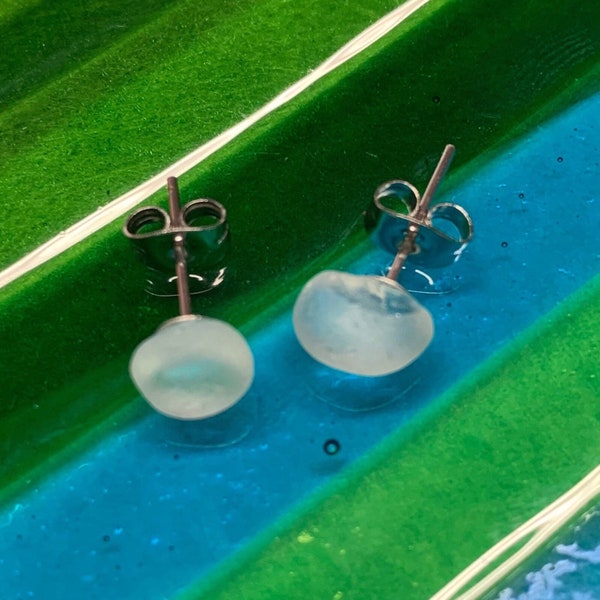 Sea Glass Earrings, Sea Glass Jewellery, Stud Earrings, Sea Glass Stud Earrings, Seaham Sea Glass, Earrings, Jewellery, Jewelry, Gift