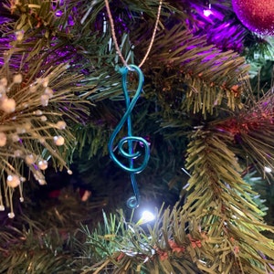 Music Hanging Ornament, Christmas Tree Ornament, Music Gift, Hanging Decoration, Music Teacher Gift, Music Lover Gift, Treble Clef Gift