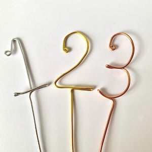 Wire Number Cake Topper, Wedding Table Numbers, Handmade Numbers, Birthday Numbers, Table Numbers, Cake Numbers, Wire Numbers