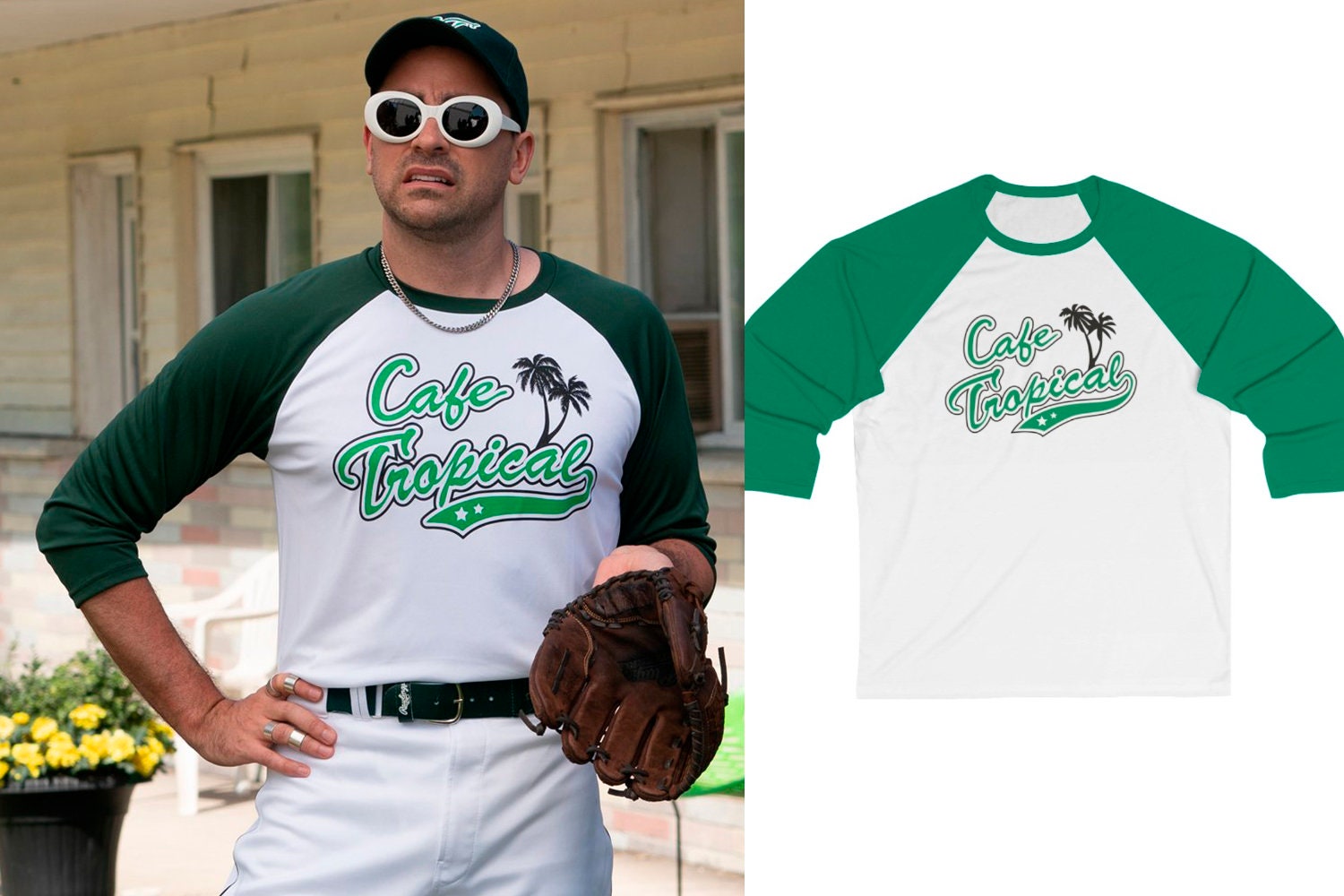 Cafe tropical baseball shirt Clearance